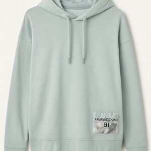 Armani Exchange Men's Light Green Hoodie XL